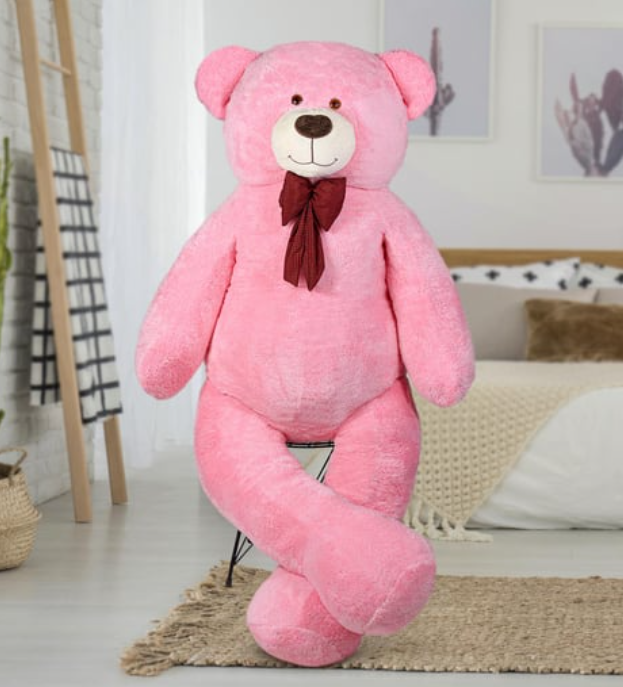 200 CM PEMBE PAPYONLU DEV PELUŞ AYICIK