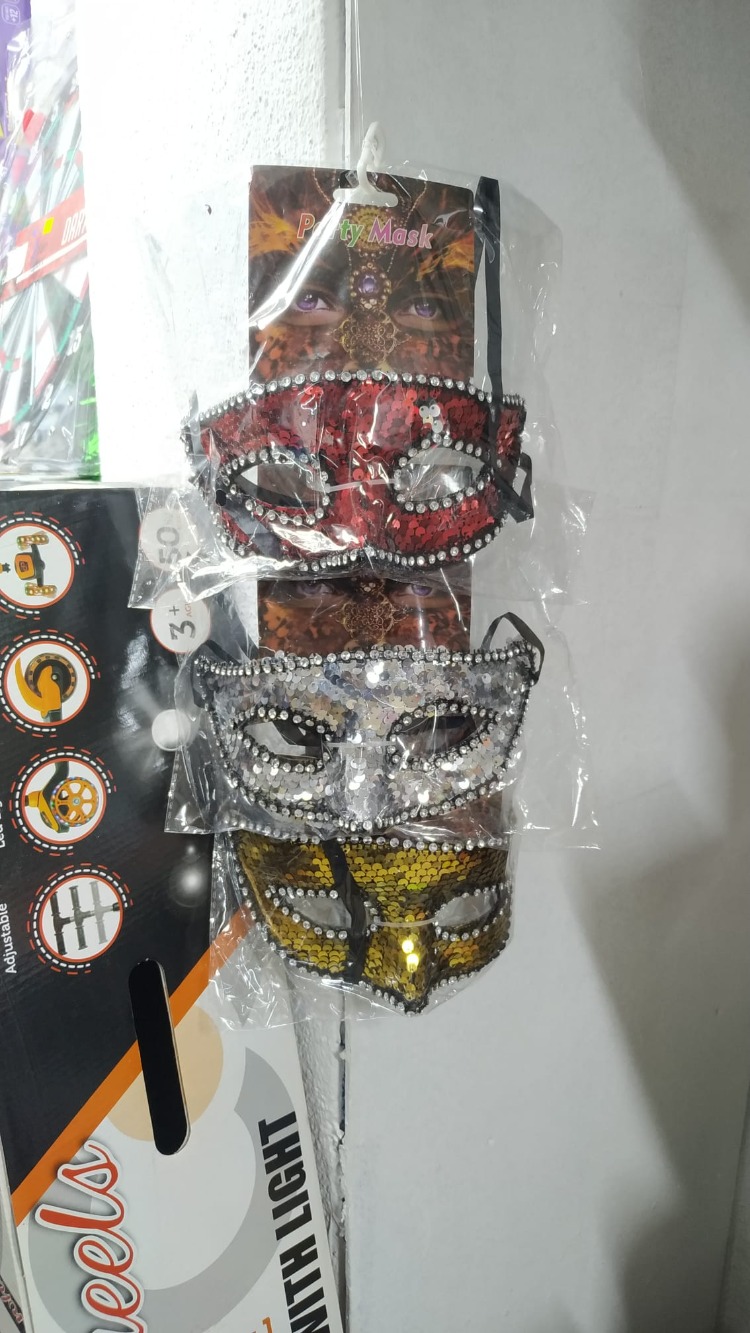PARTİ PULLU MASKE TAŞLI BALO MASKESİ