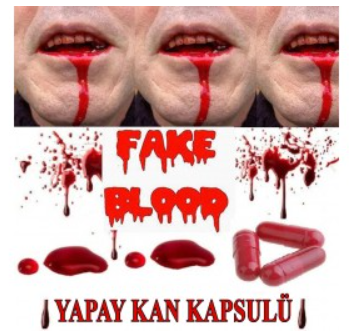 Şaka Malz - Kan Kapsül şakası 5 adet Kan kapsulü