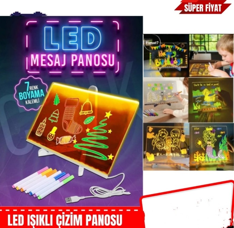 USB  LED IŞIKLI ÇİZİM TABLETİ