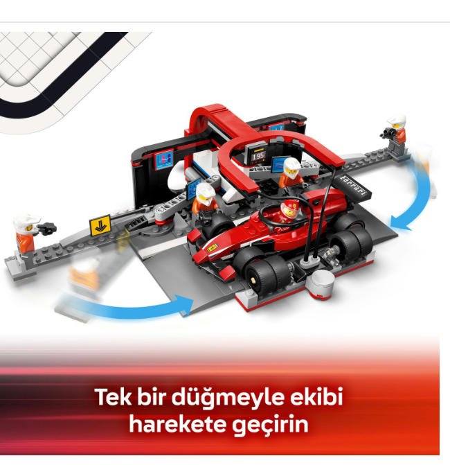 LEGO City Ferrari Arabalı F1 Pit Stop ve Pit Ekibi 60443 - 322 PARÇA