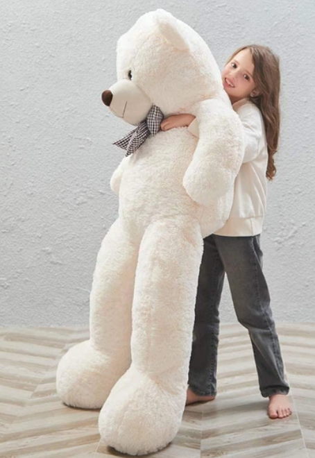 160 CM BEYAZ PAPYONLU DEV PELUŞ AYICIK