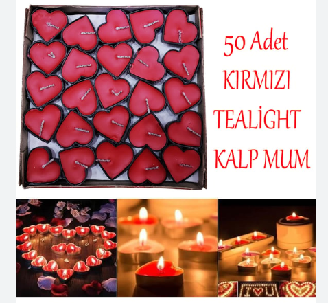 TEALIGHT MUM KALPLİ 50 LI