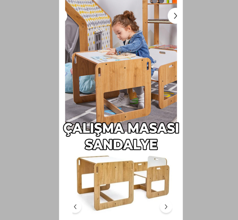 AHŞAP UZUN ÖMÜRLÜ ÇALIŞMA MASA+SANDALYE