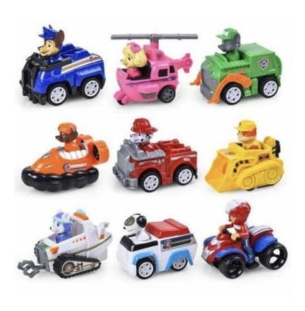 9 LU PAW PATROL ARAÇ SETİ