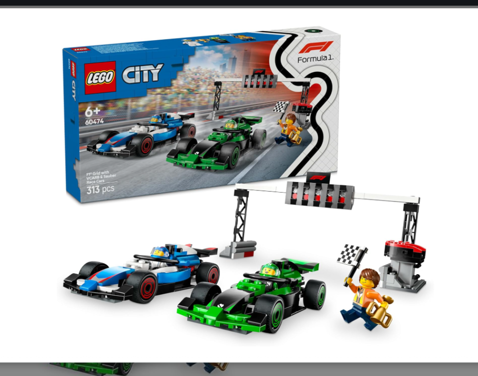 LEGO City VCARB ve Sauber Yarış Arabalı F1 Gridi Oyuncak Araç Seti 60474 - 313 parça