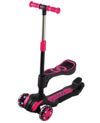 IŞIKLI KATLANIR OTURAKLI SCOOTER PEMBE