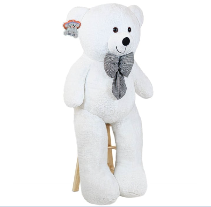 130 CM BEYAZ PAPYONLU DEV PELUŞ AYICIK