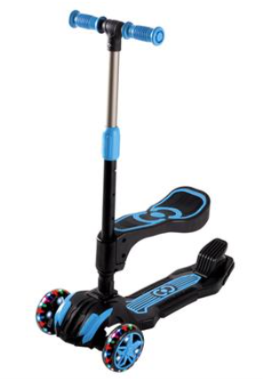 IŞIKLI KATLANIR OTURAKLI SCOOTER MAVİ