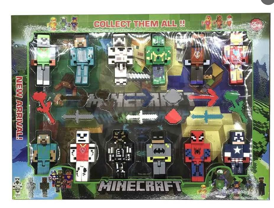 12 Lİ MINECRAFT SET
