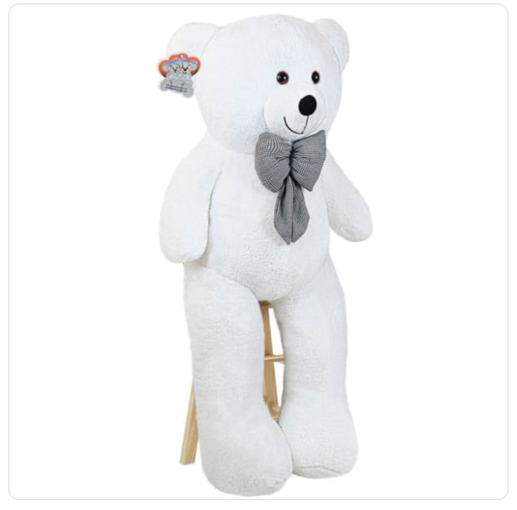 120 CM BEYAZ PAPYONLU DEV PELUŞ AYICIK