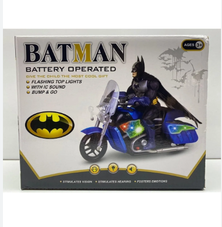 PILLI MOTOR BATMAN MÜZİKLİ IŞIKLI ÇARP DÖN MEKANİZMA