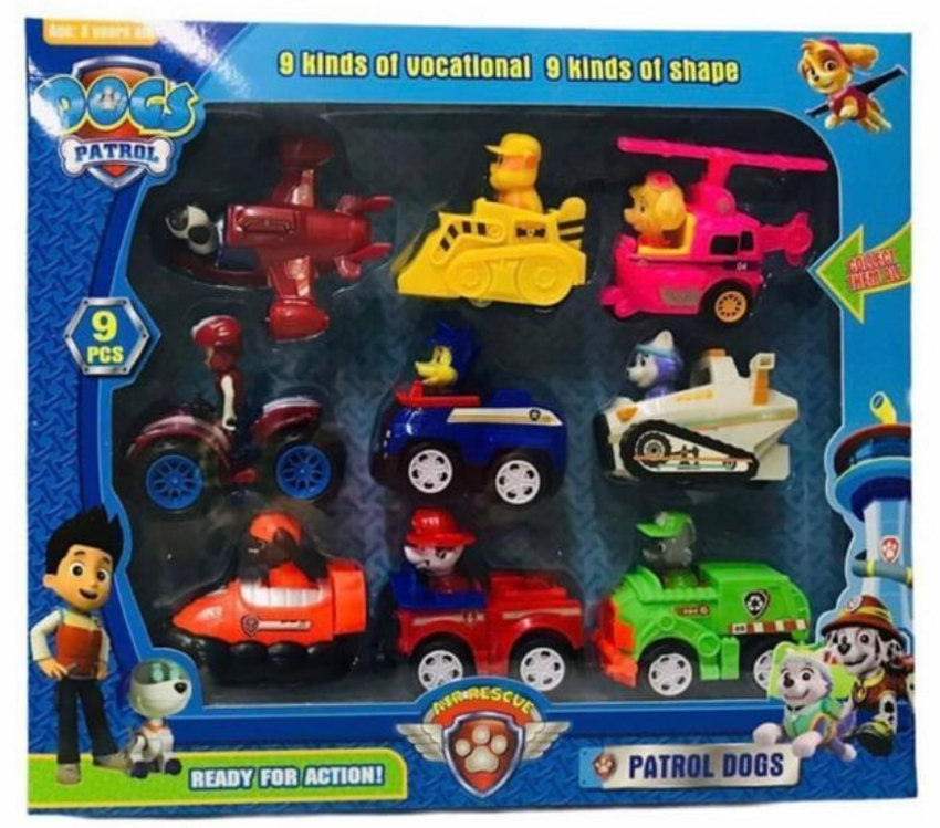 9 LU PAW PATROL ARAÇ SETİ