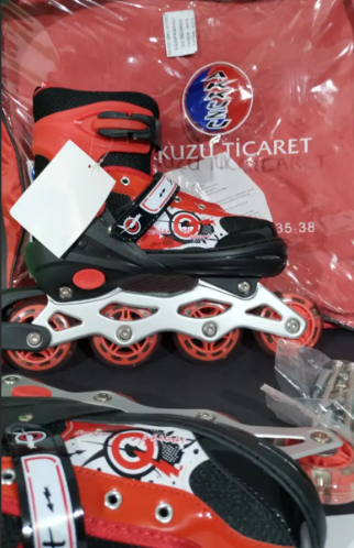 ALIŞTIRMA TAŞ TEKERLİ AYARLANABİLİR ÖN TEKER IŞIKLI PATENLER