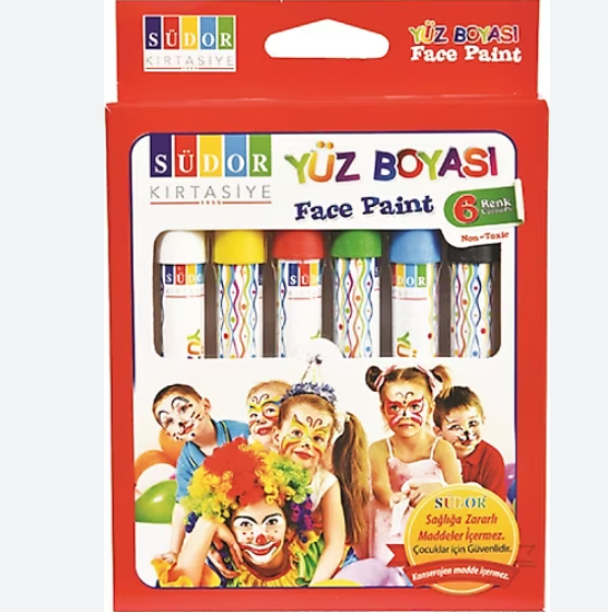 SÜDOR YÜZ BOYASI 6 LI