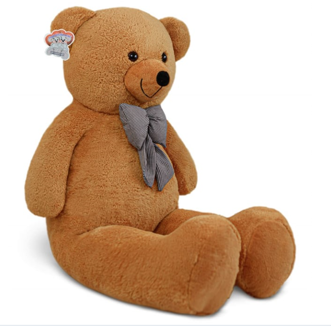130 CM KAHVE PAPYONLU DEV PELUŞ AYICIK
