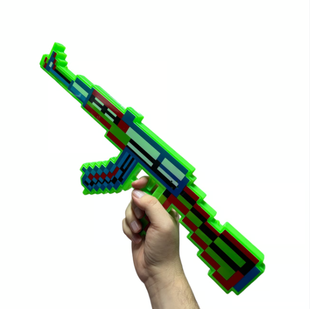MINECRAFT SESLİ IŞIKLI TÜFEK (ASORTİ RENK)