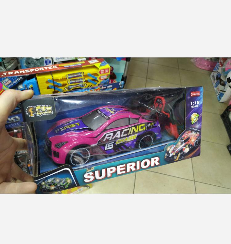 PEMBE FULL FONKSİYON KUMANDALI IŞIKLI ÇOK HIZLI ARABA
