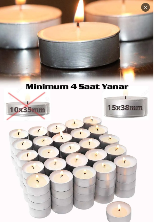 TEALIGHT MUM BEYAZ 25 LI