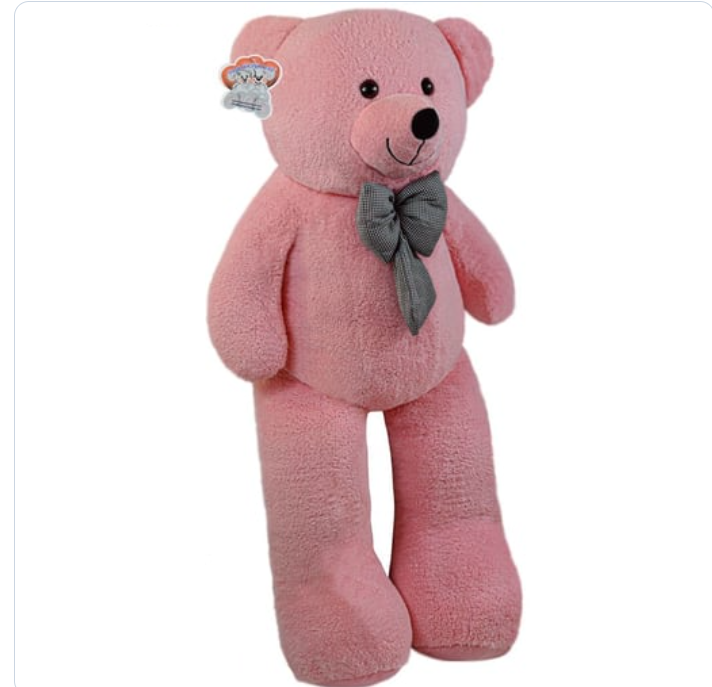 130 CM PEMBE PAPYONLU DEV PELUŞ AYICIK
