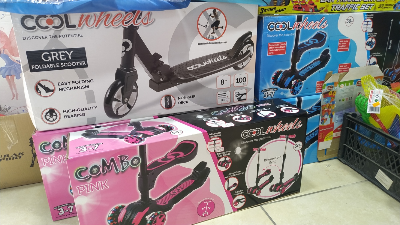 IŞIKLI KATLANIR OTURAKLI SCOOTER PEMBE