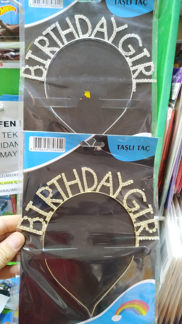 TAŞLI DOĞUM GÜNÜ TACI - MOM TO BE - BIRTHDAY QUEEN