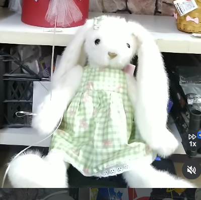 45 CM ELBİSELİ RETRO TAVŞAN