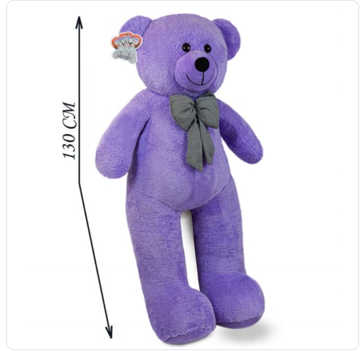 130 CM MOR PAPYONLU DEV PELUŞ AYICIK