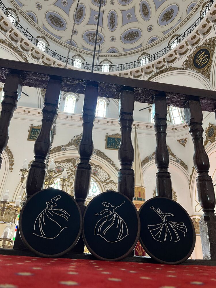 semazen kasnak pano üçlü set