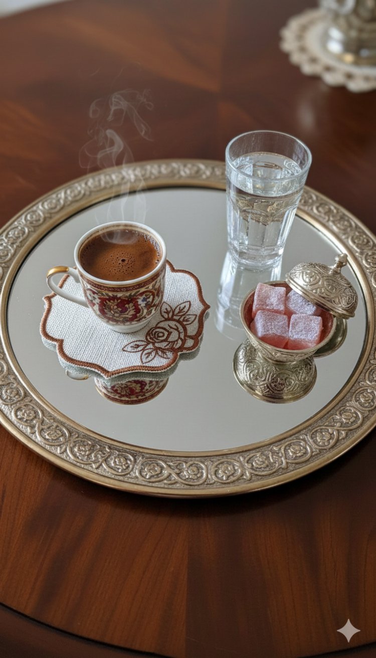 Altılı Kahve yanı sunum peçetesi KP01