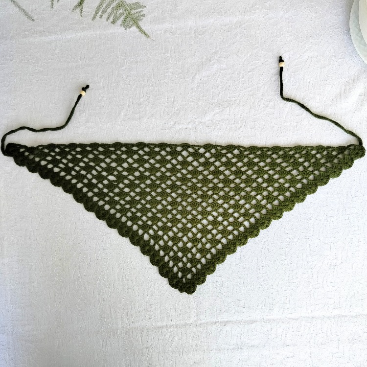 Yeşil İstiridye Örme Bandana