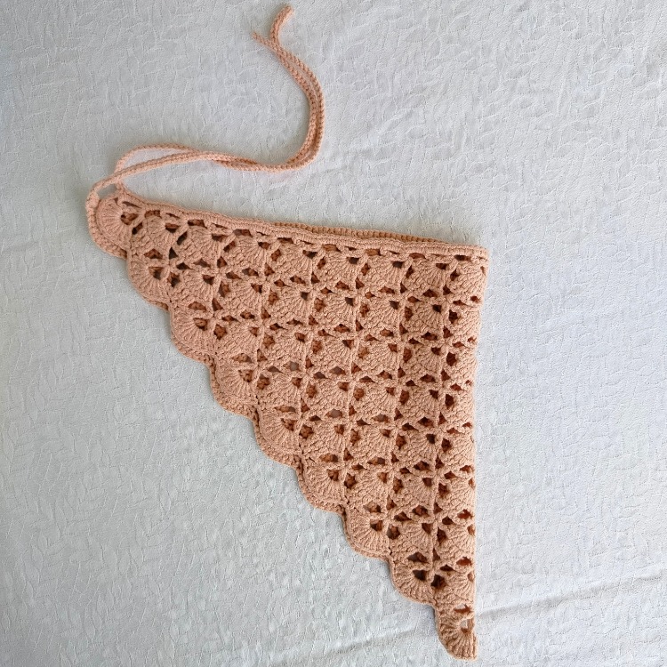 Pudra Yelpaze Örme Bandana