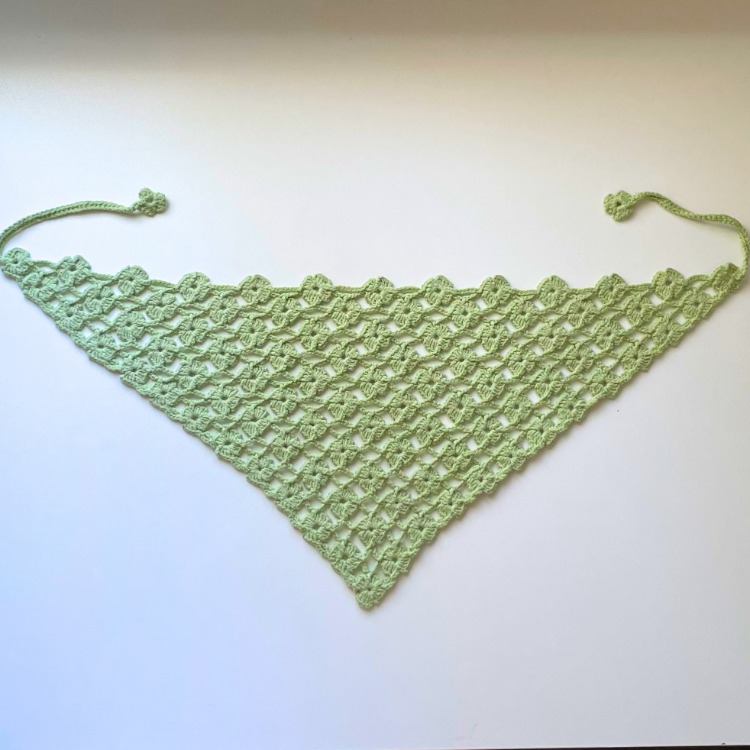Yeşil Çiçekli Bandana