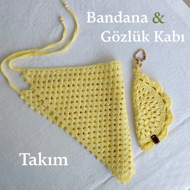 Sarı Bandana ve Gözlük Kabı
