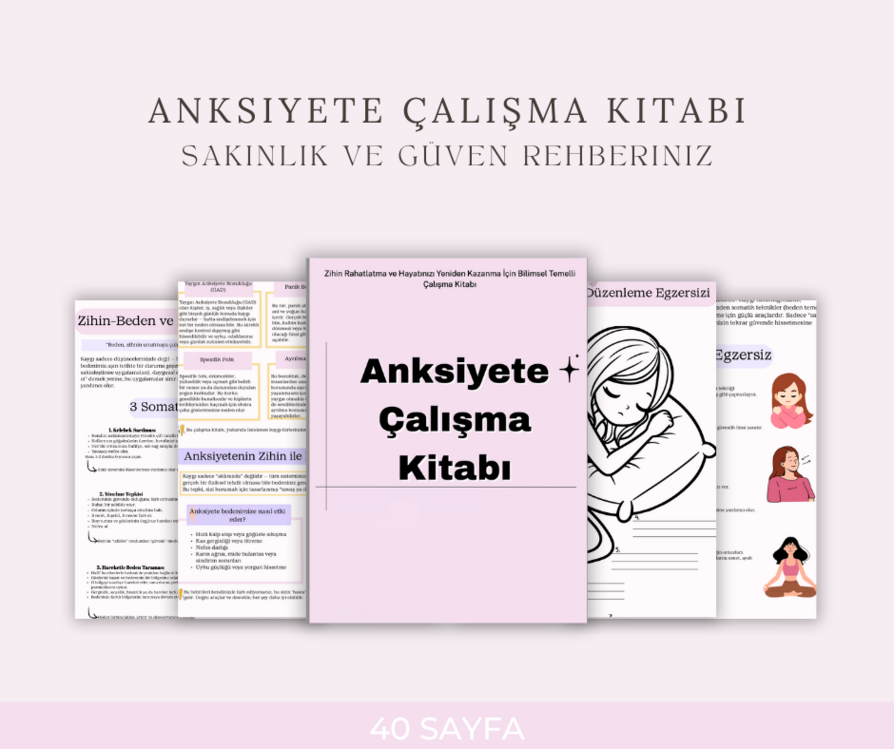 Dijital Anksiyete Çalışma Kitabı – Kaygı Yönetimi için Rehber ve Egzersizler 40 SAYFA