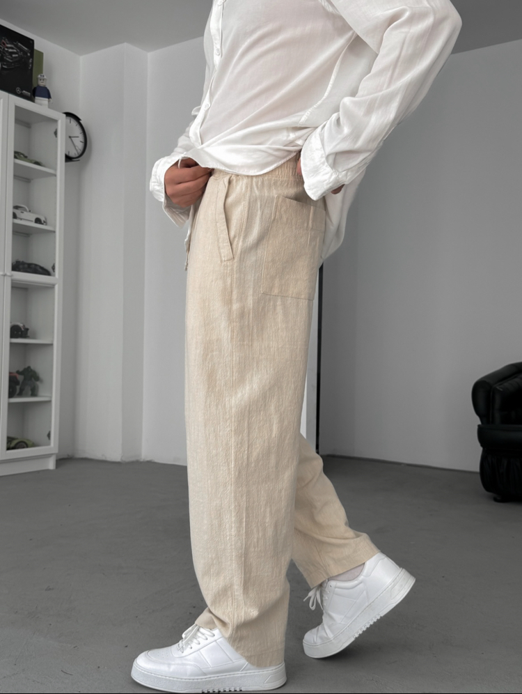 Krem Keten Pantolon