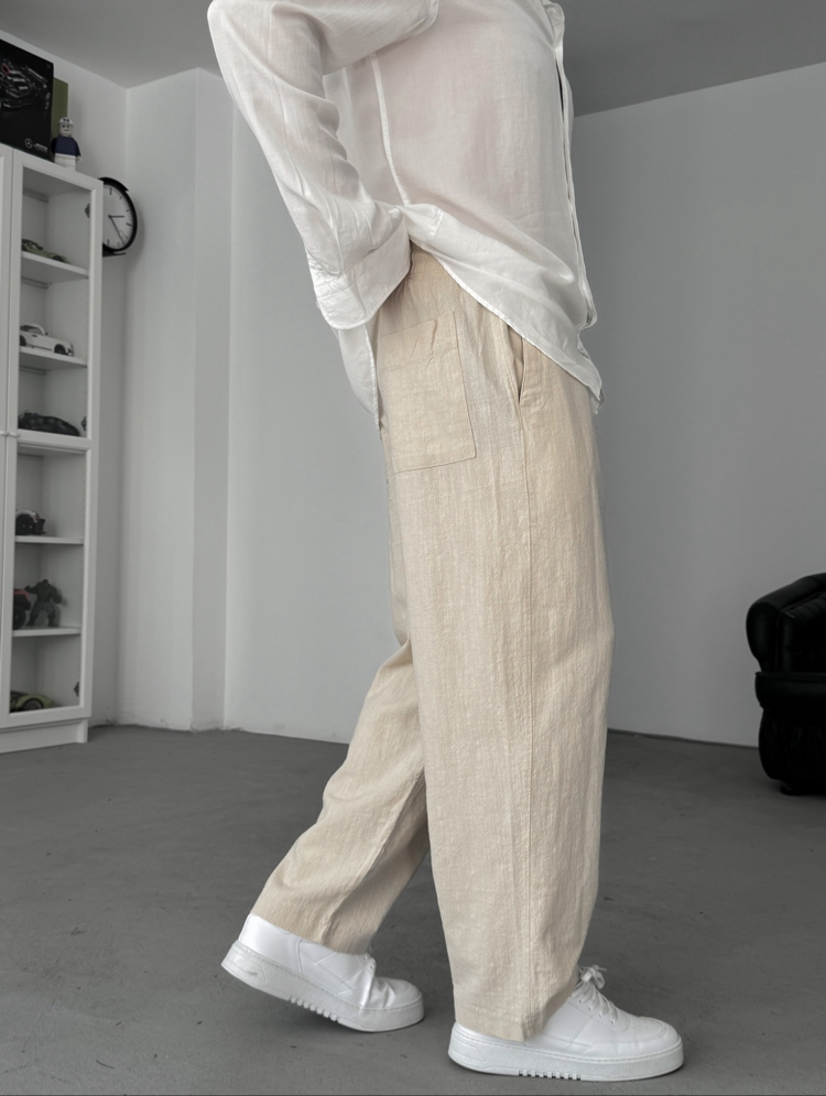 Krem Keten Pantolon