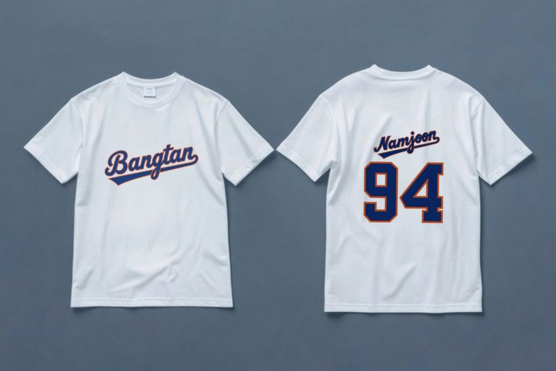 Bangtan Namjoon Baseball Fanmade Merch Tişört