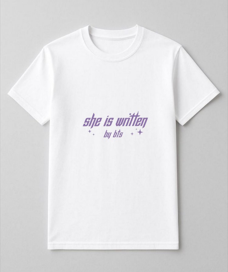 she is written by bts Merch Tişört