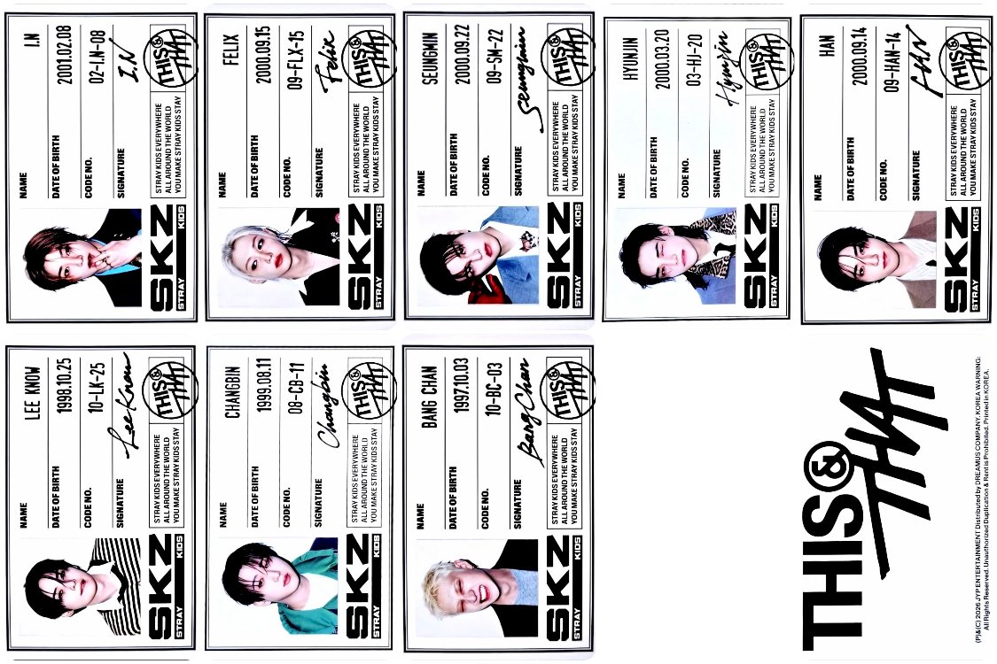 Stray Kids This & That ID VERS Fotokart
