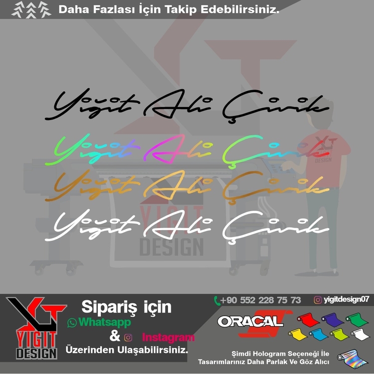 İmza İsim Soy İsim Sticker