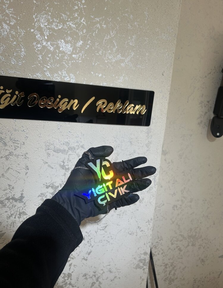İsme özel Hologram Ayna Süsü