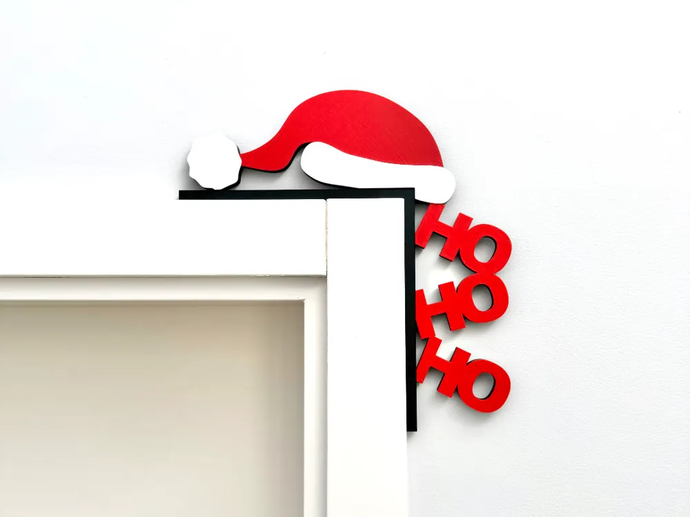 Yılbaşı Temalı "Ho Ho Ho" Kapı Köşesi Dekoratif Süsü.