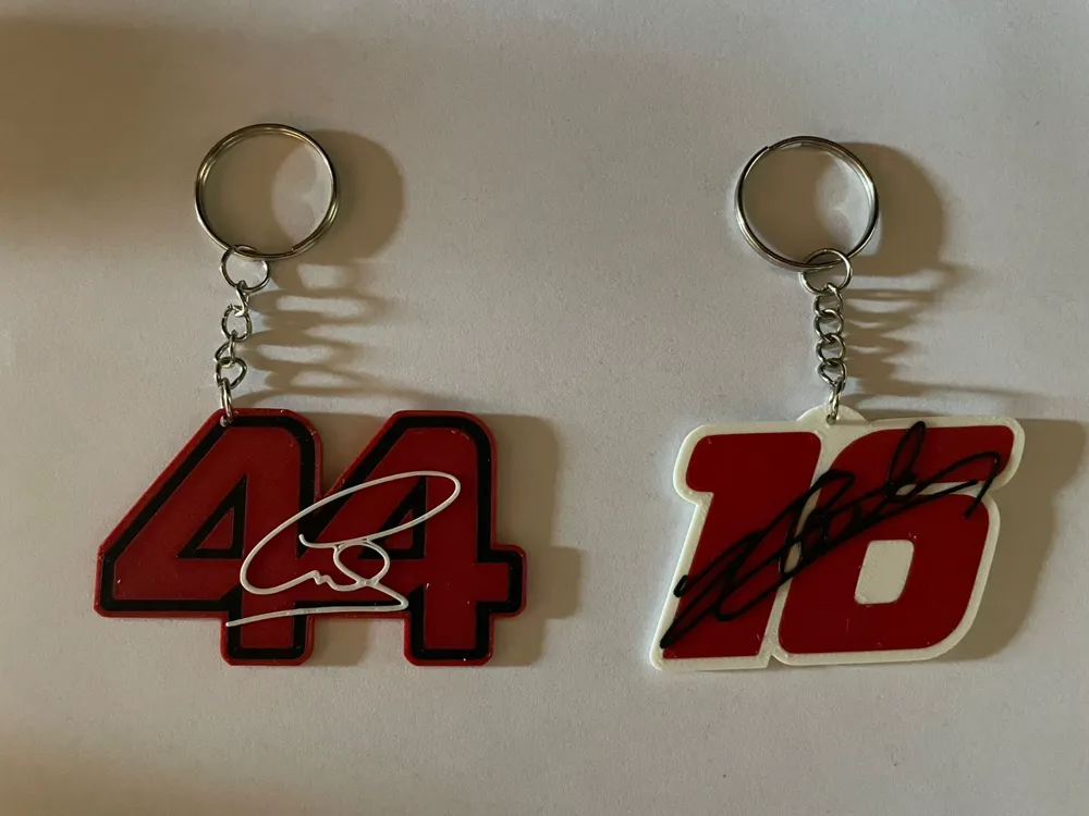 Lewis Hamilton & Charles Leclerc Anahtarlık