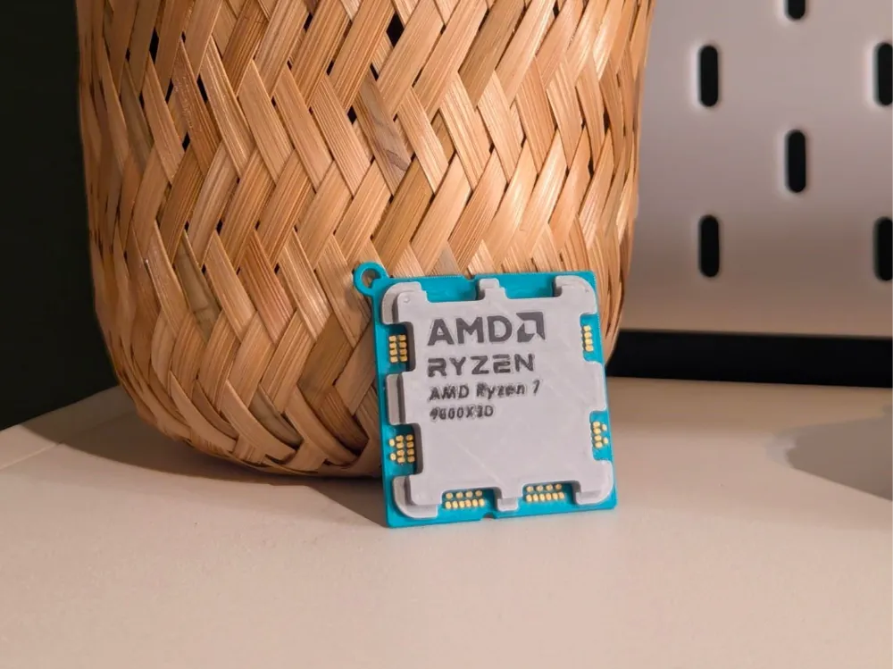 AMD Ryzen 7 9800X3D CPU Anahtarlık