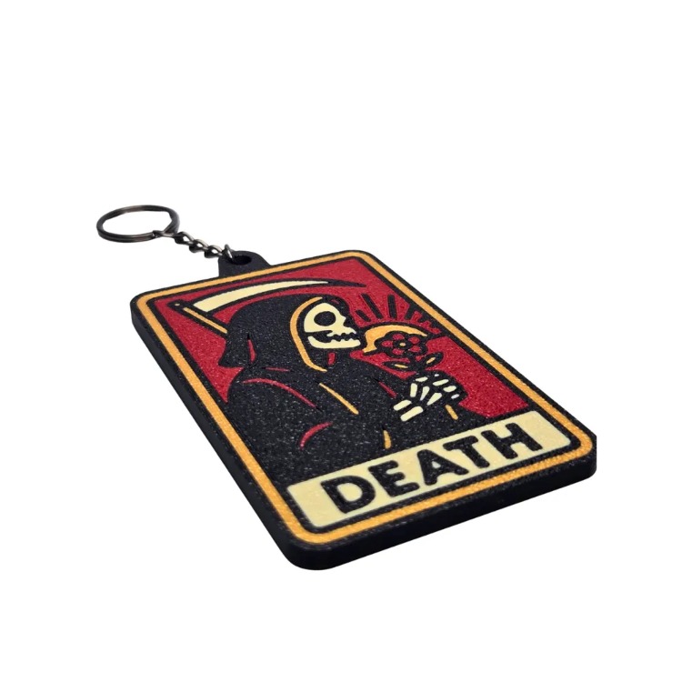 Death Tarot Kartı Tasarımlı Anahtarlık