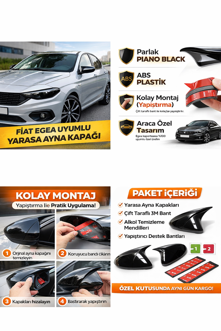 Fiat Egea Yarasa Ayna Kapağı