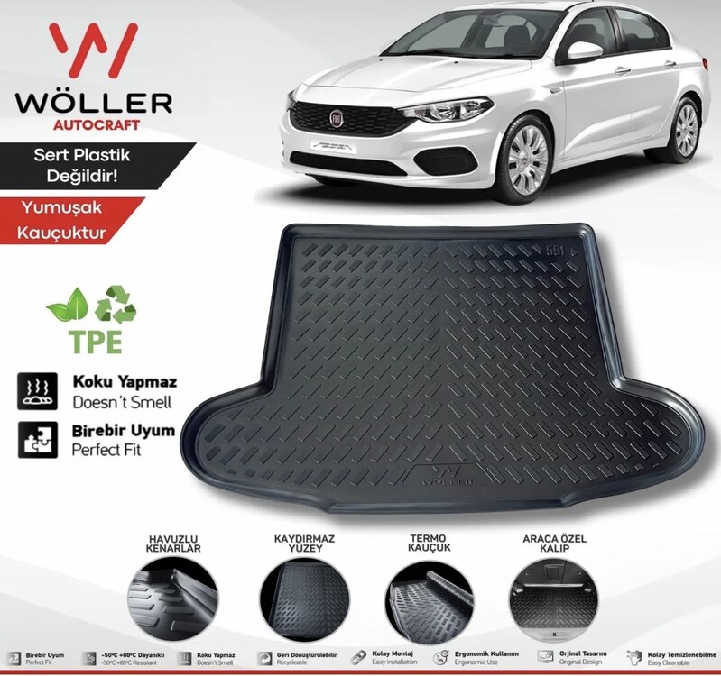 FİAT EGEA BAGAJ HAVUZU SEDAN 2015 MODEL VE SONRASI