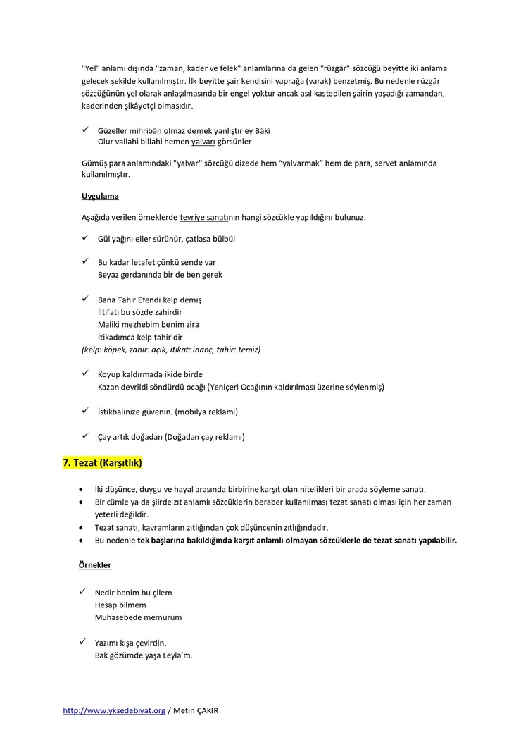 Edebi Sanatlar