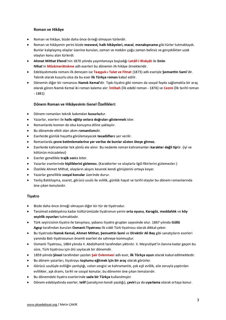 Tanzimat Edebiyatı